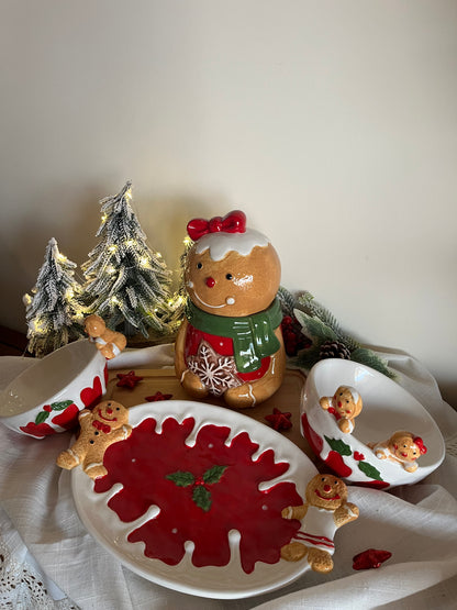 Christmas Gingerbread Container Jar