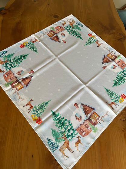 Christmas Village Table Cloth