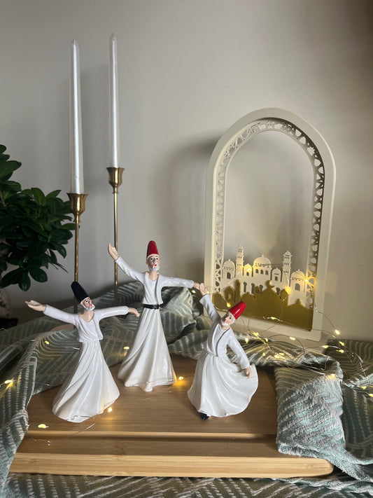 Ramadan Set of 3 Dervish figurines