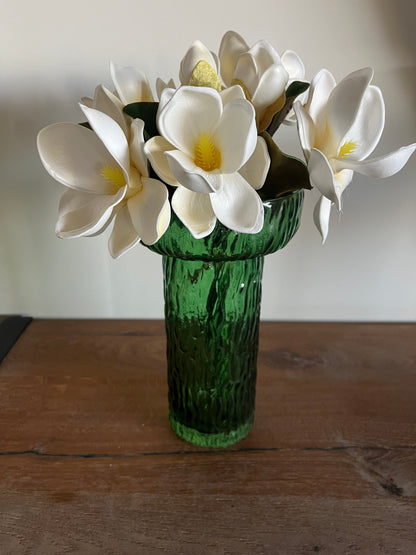 Ribbed Wide Glass Vase