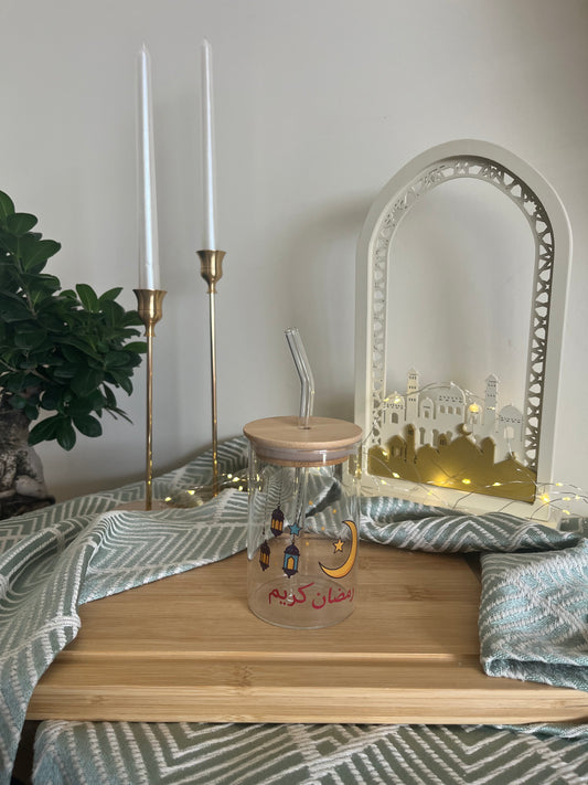 Ramadan Straw Glass Cup