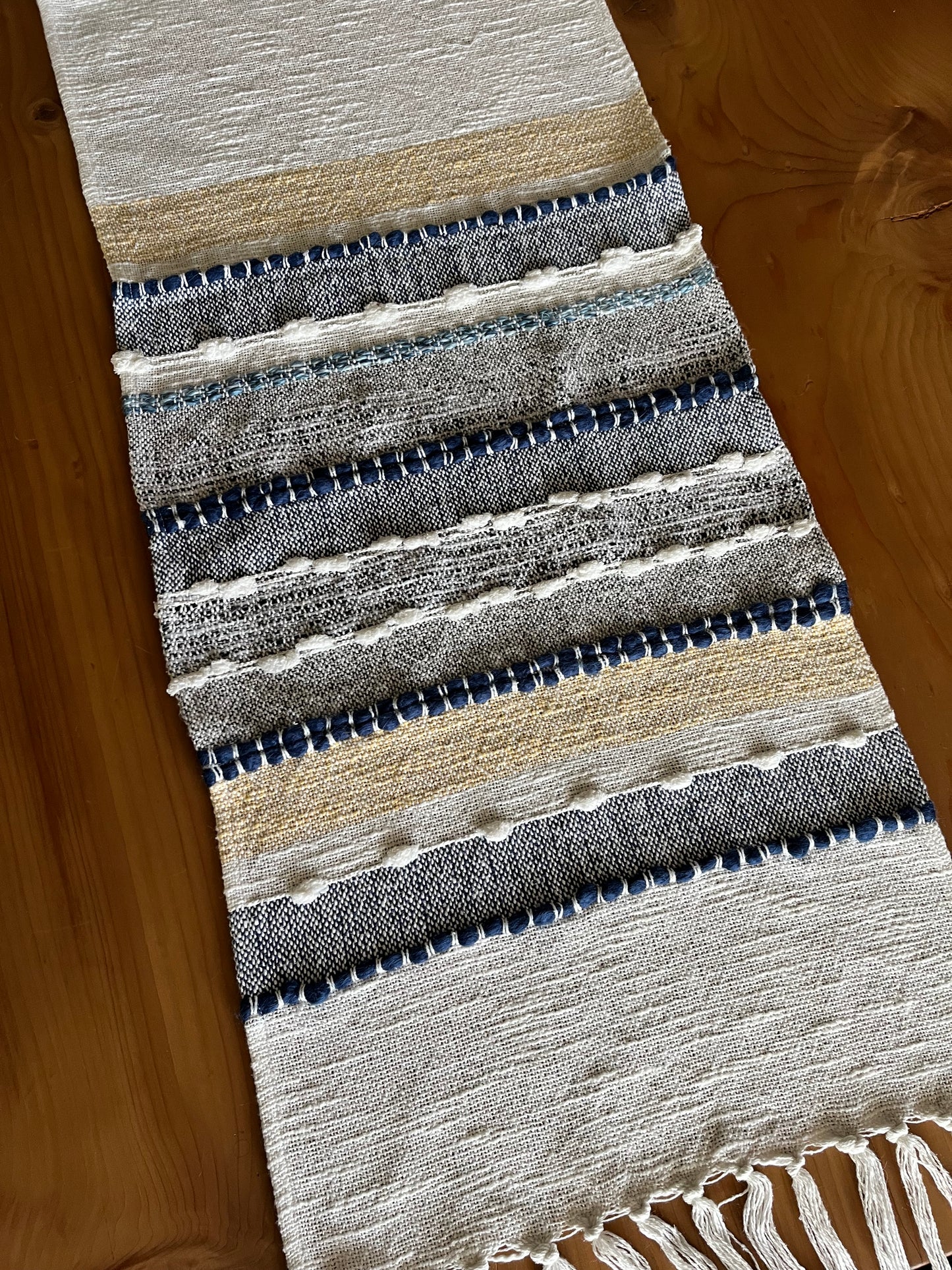 Blue Waves Artisan Table Runner