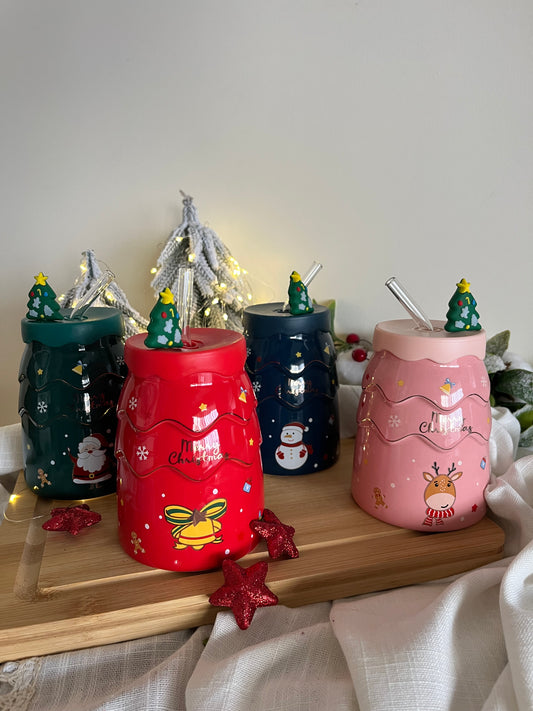 Christmas Straw Mug