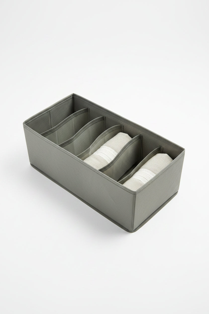 Fabric Compartments Storage Box 16x32cm