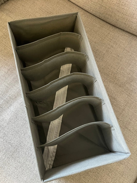 Fabric Compartments Storage Box 16x32cm