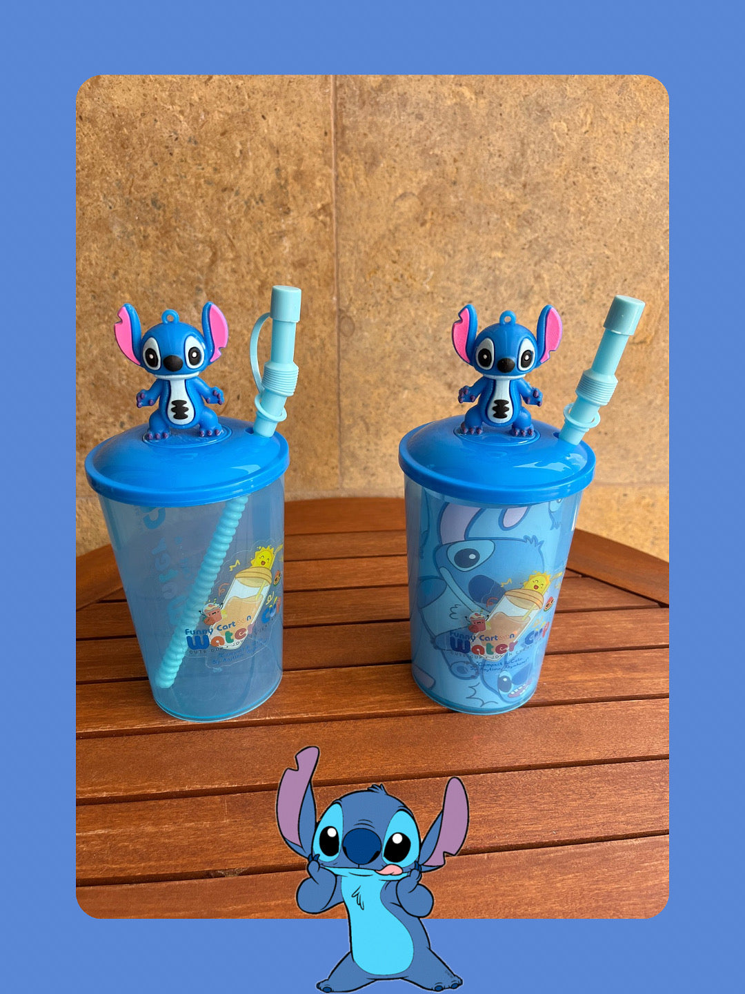 Stitch Plastic Straw Cup