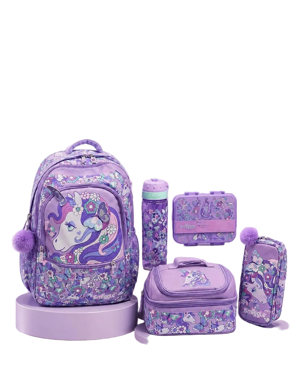 Smiggle Backpack Unicorn 5 pieces Set
