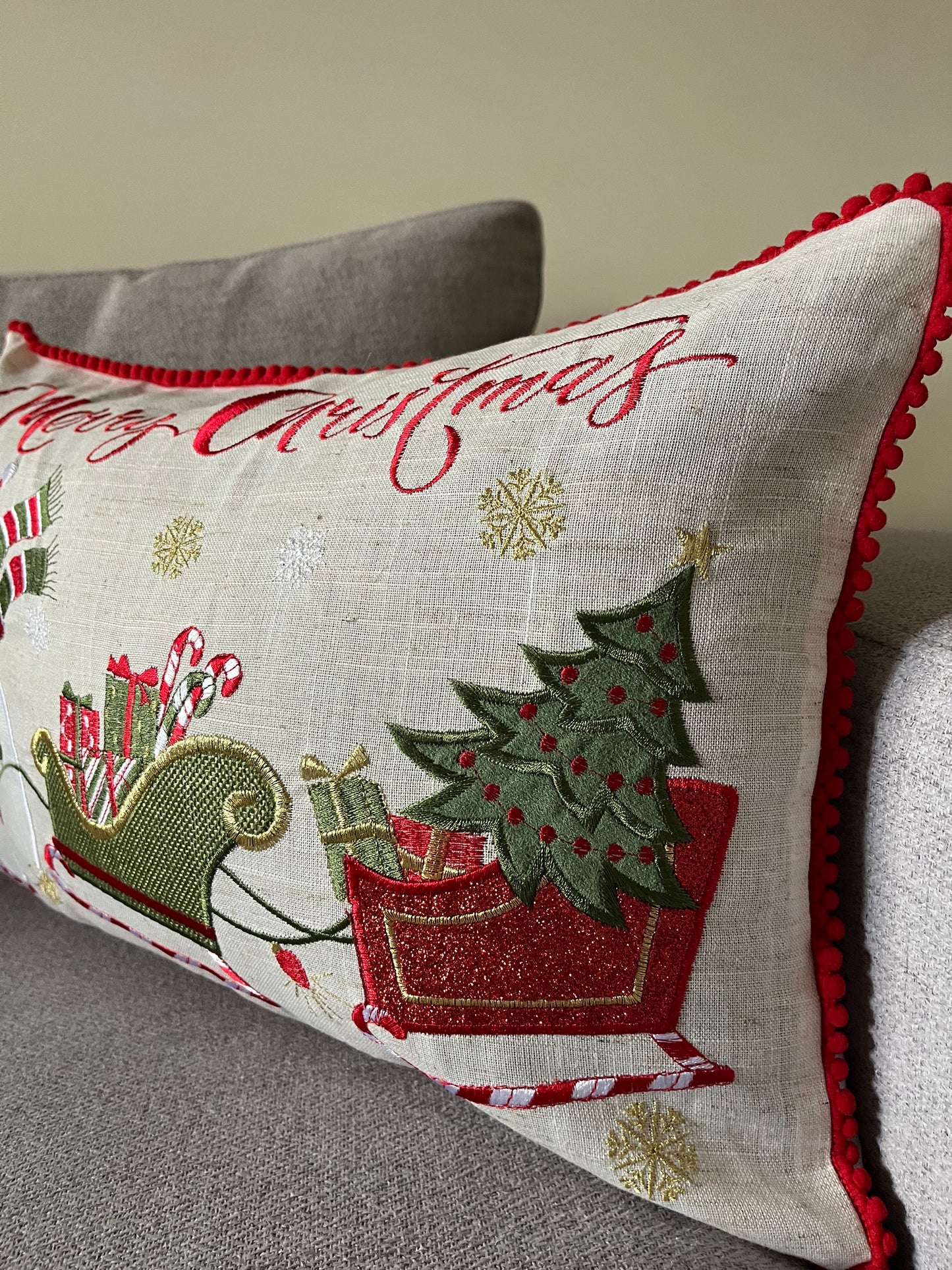 Christmas Snowman Cushion Cover 30x50cm