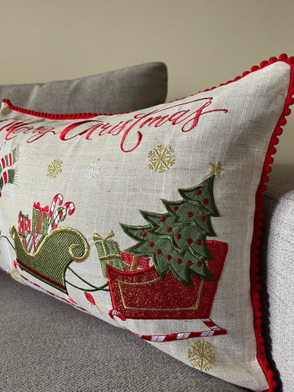 Christmas Snowman Cushion Cover 30x50cm