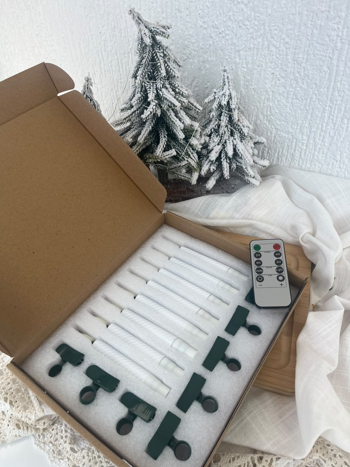 Christmas Tree Electric Candles Clips with Remote Control