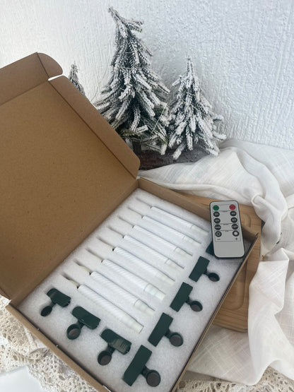 Christmas Tree Electric Candles Clips with Remote Control