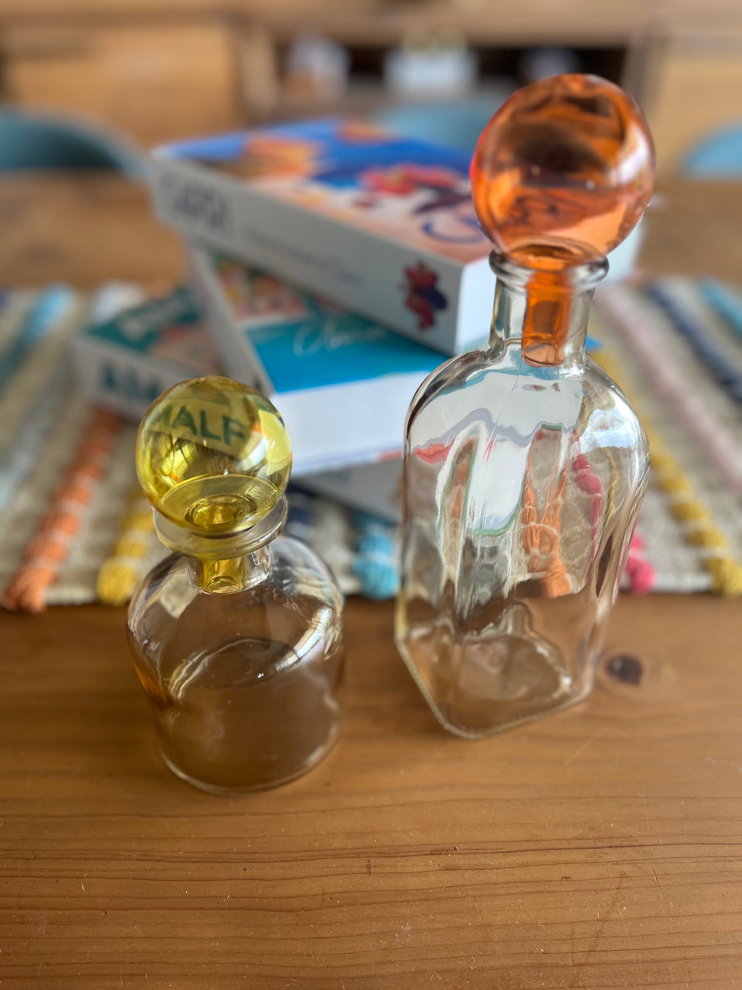 Multicolor Vase with colored cap