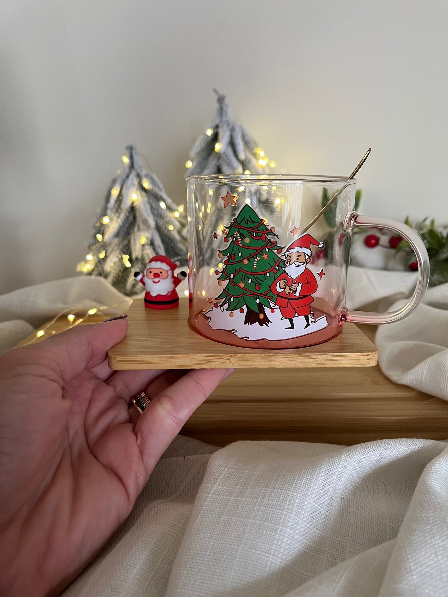 Christmas Glass Mug & Coaster