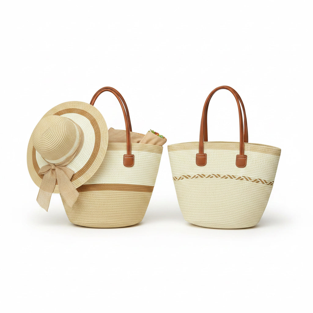 Summer Beach Bag & Hat Set