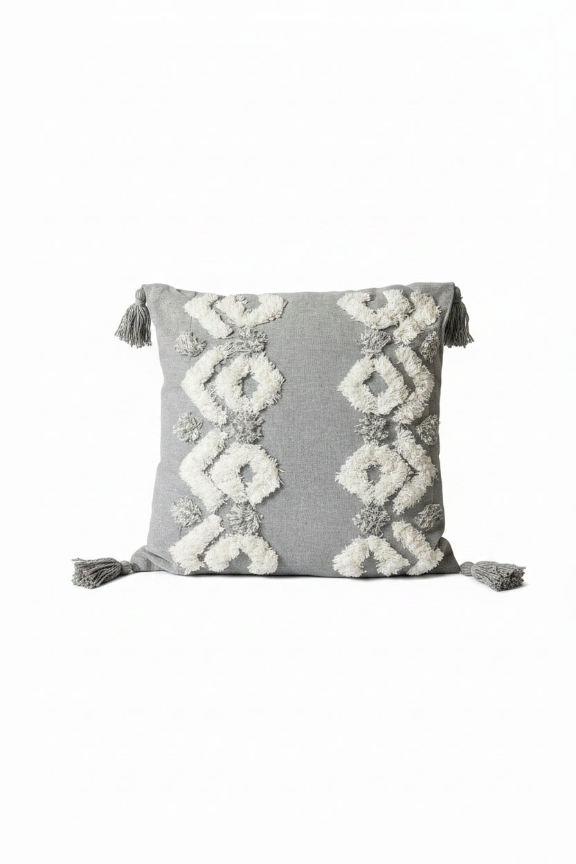 Boho Grey Cushion Cover & Filling