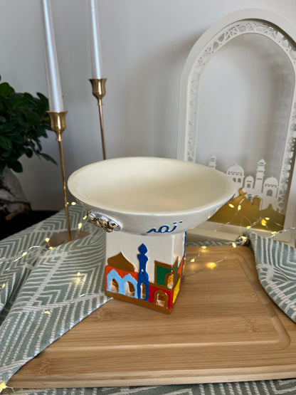 Ramadan Decorative Colorful Date Plate with lights