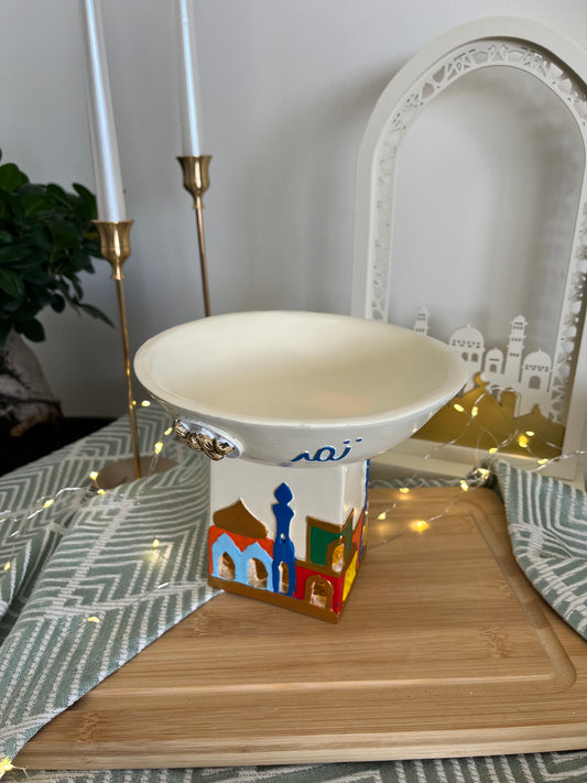 Ramadan Decorative Colorful Date Plate with lights