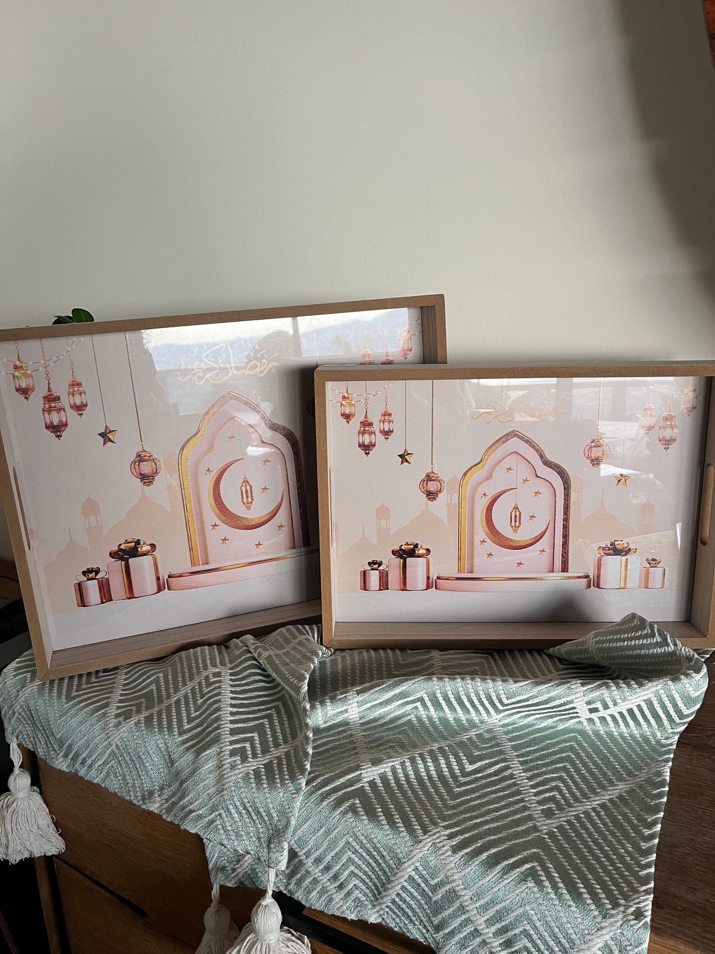 Ramadan Wooden Tray Set