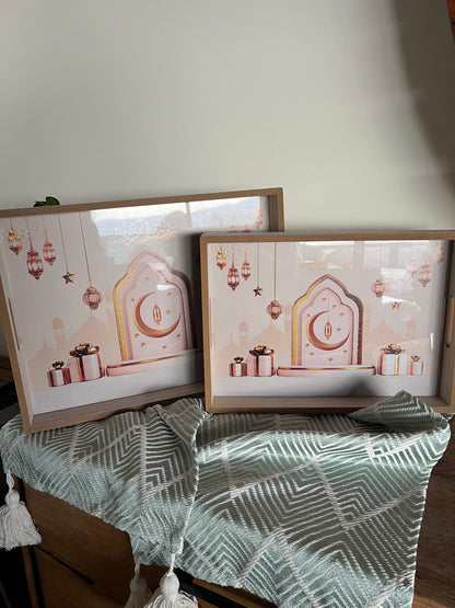 Ramadan Wooden Tray Set