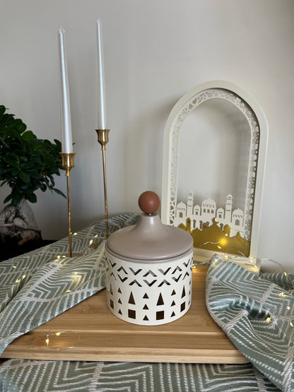 Ramadan Covered Metal Small Plate