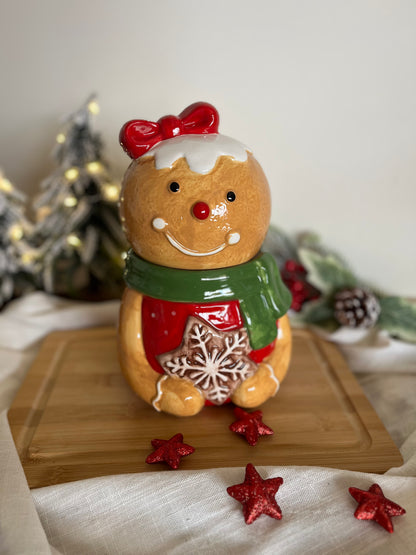 Christmas Gingerbread Container Jar