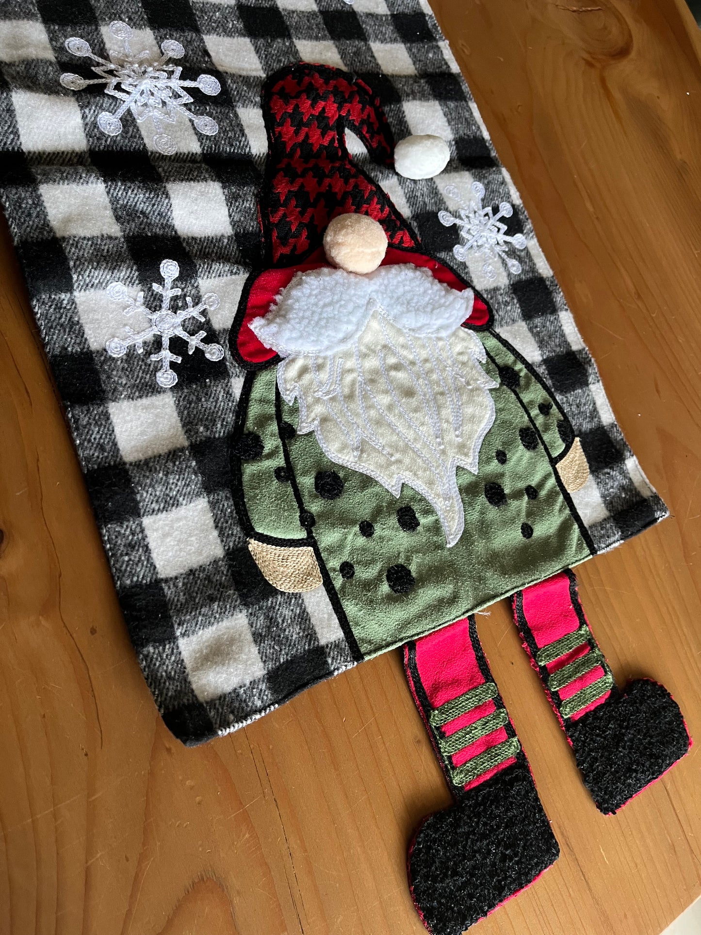 Christmas Wool Gnome Table Runner