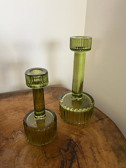 Glass Candle Holder Set