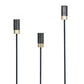 Shiny Black & Gold Candle Holder Set of 3