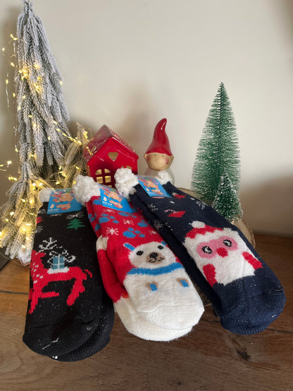 Christmas Kids Slippers Socks
