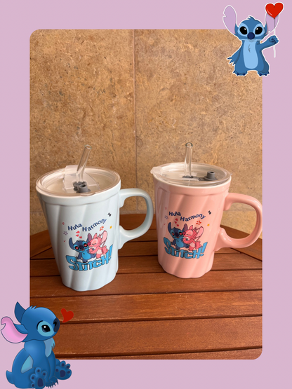 Stitch Ceramic Straw Cup & Mug