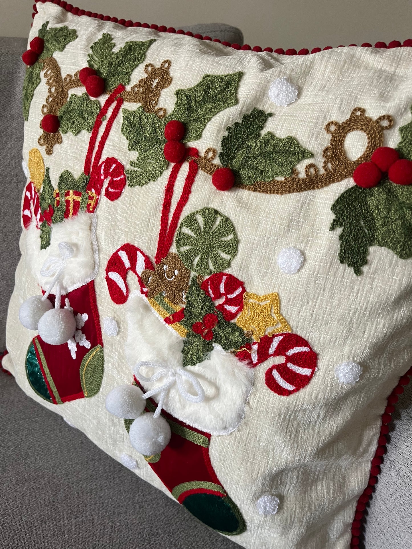 Christmas Socks 3D Cushion Cover 45x45cm