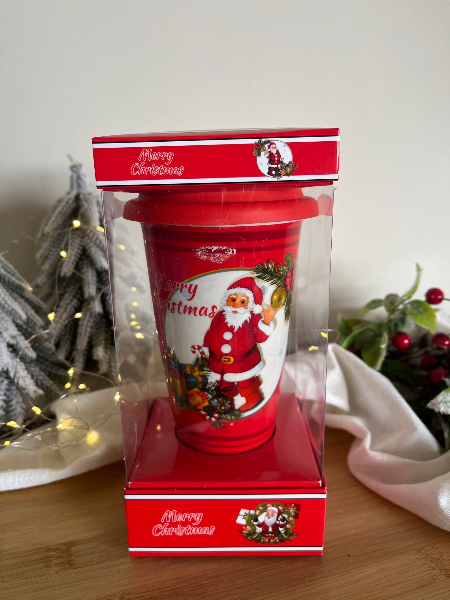 Christmas Ceramic Mug with Silicone Cover in a box