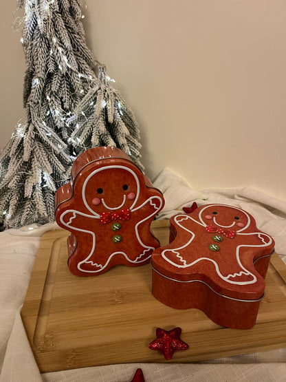 Christmas Gingerbread Tin Box