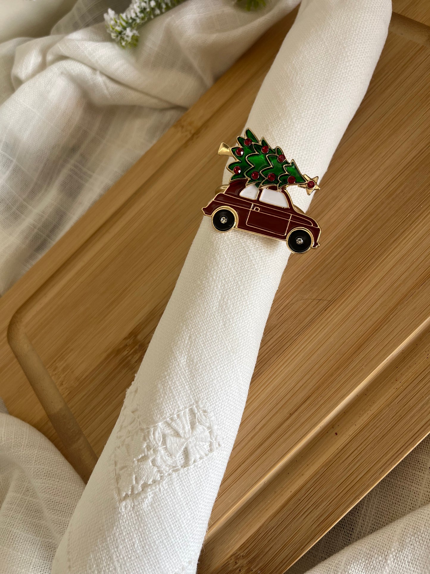 Christmas Car Napkin Rings