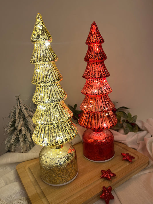 Christmas Lighting & Turning Glass Tree