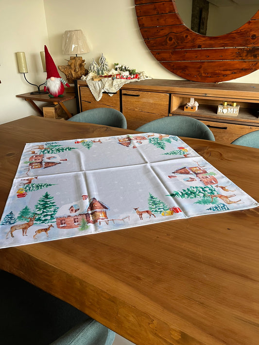 Christmas Village Table Cloth