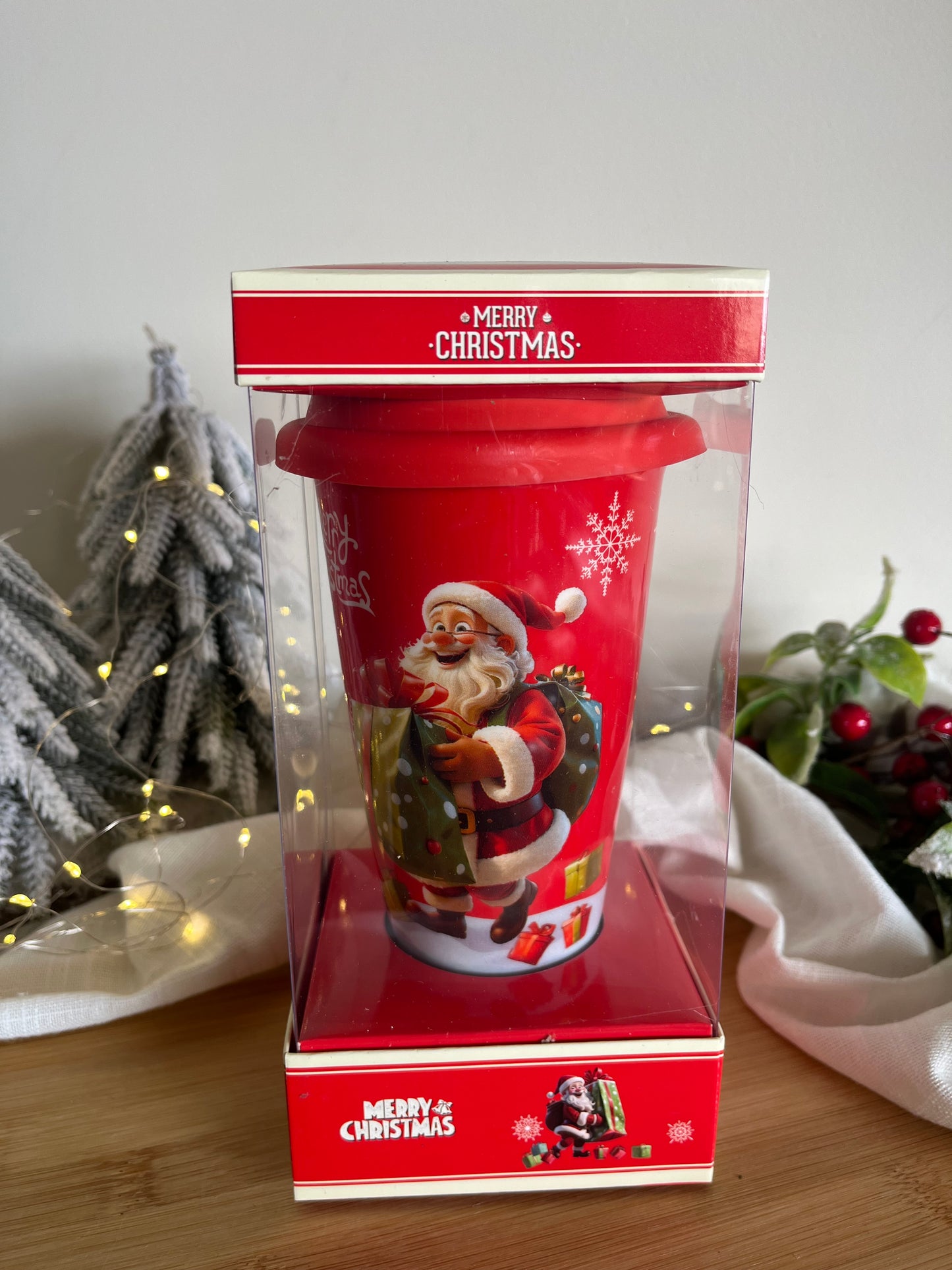 Christmas Ceramic Mug with Silicone Cover in a box