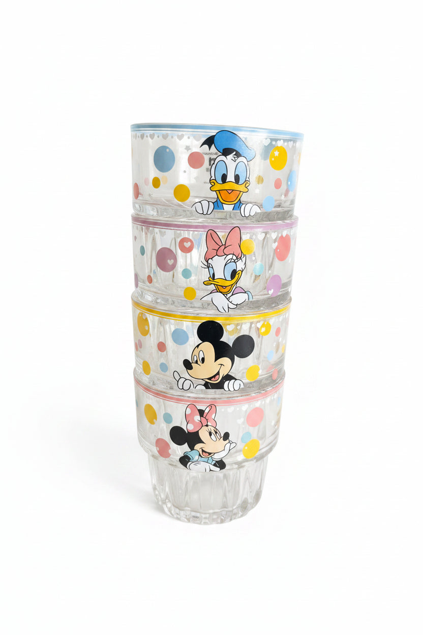 Disney Set of 4 Glass Cups