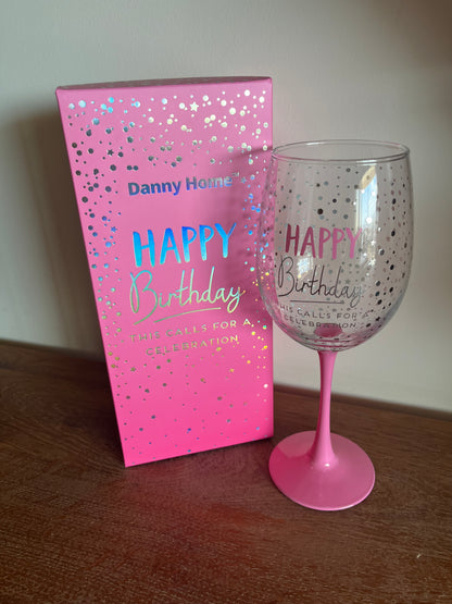 Birthday Wine Glass