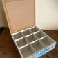Wooden & Blue Tea Box