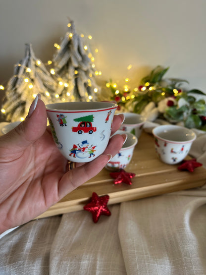 Christmas Coffee Cups Set of 12