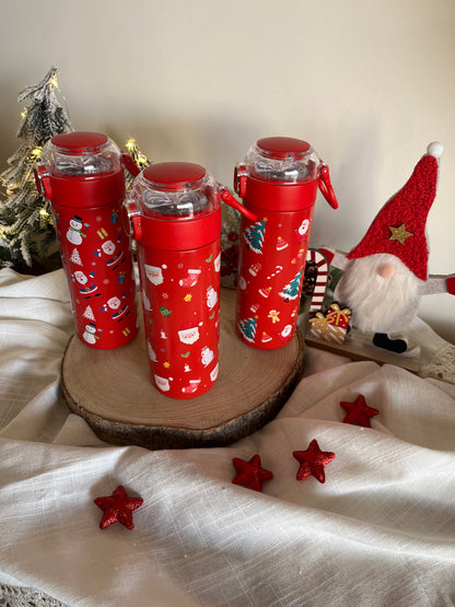 Christmas Stainless Straw Bottle