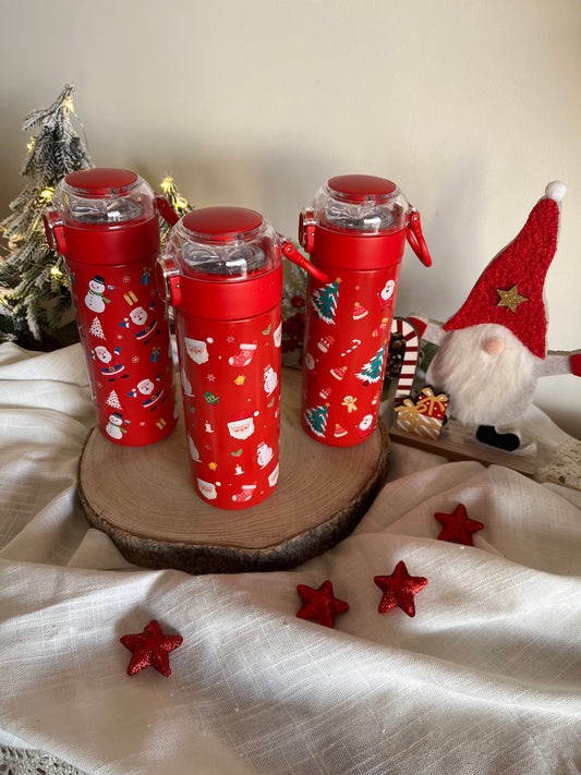 Christmas Stainless Straw Bottle