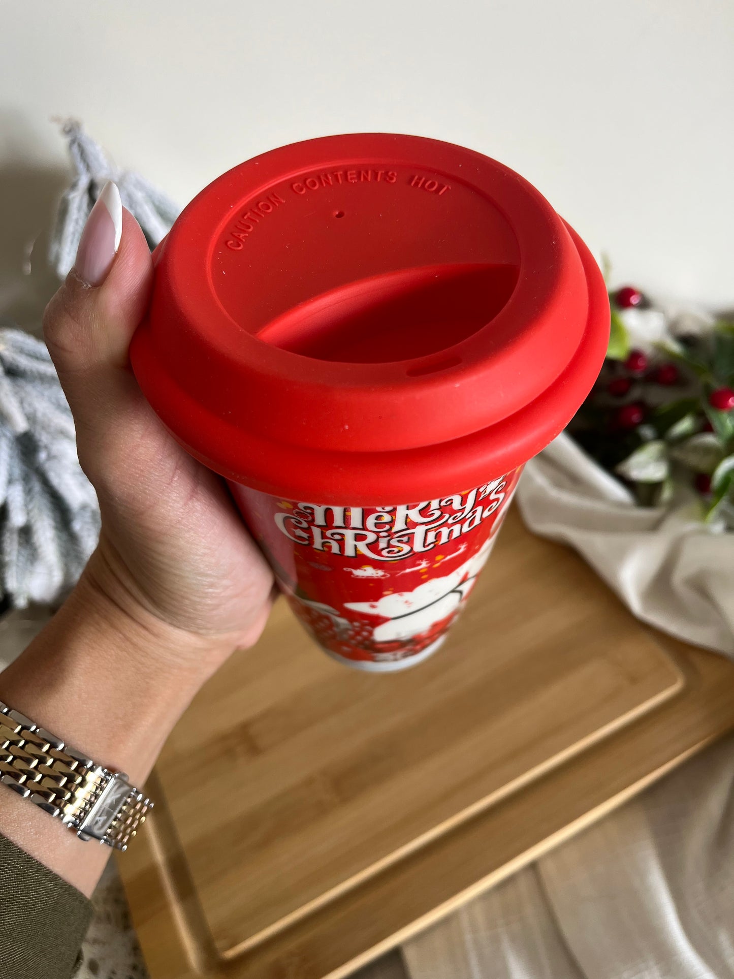 Christmas Ceramic Mug with Silicone Cover in a box