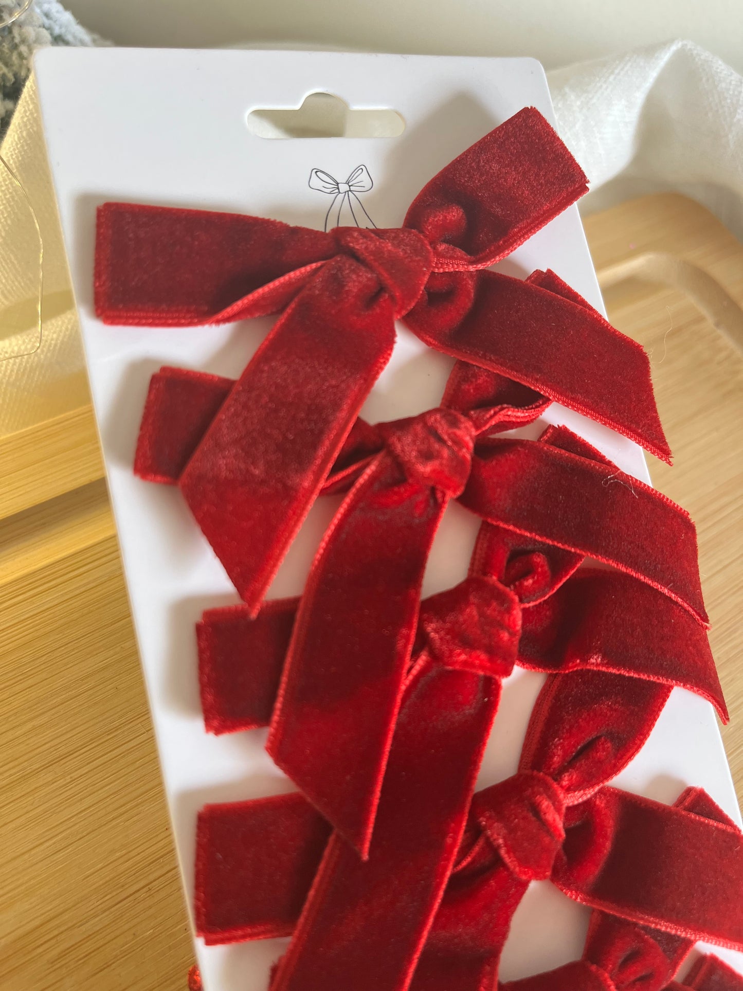 Christmas Velvet Burgundy Bows
