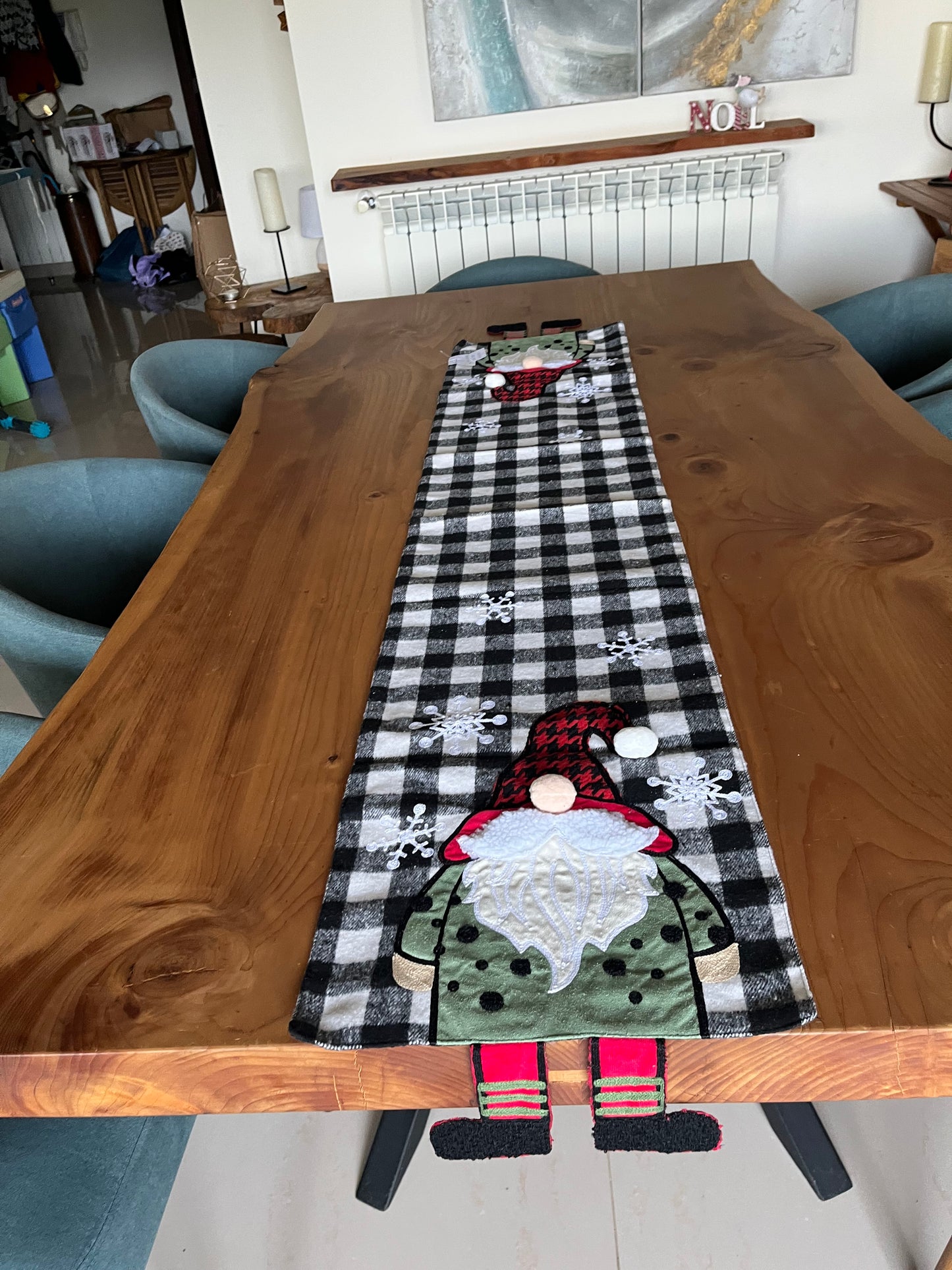 Christmas Wool Gnome Table Runner