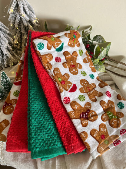 Christmas Kitchen Towel Set of 5
