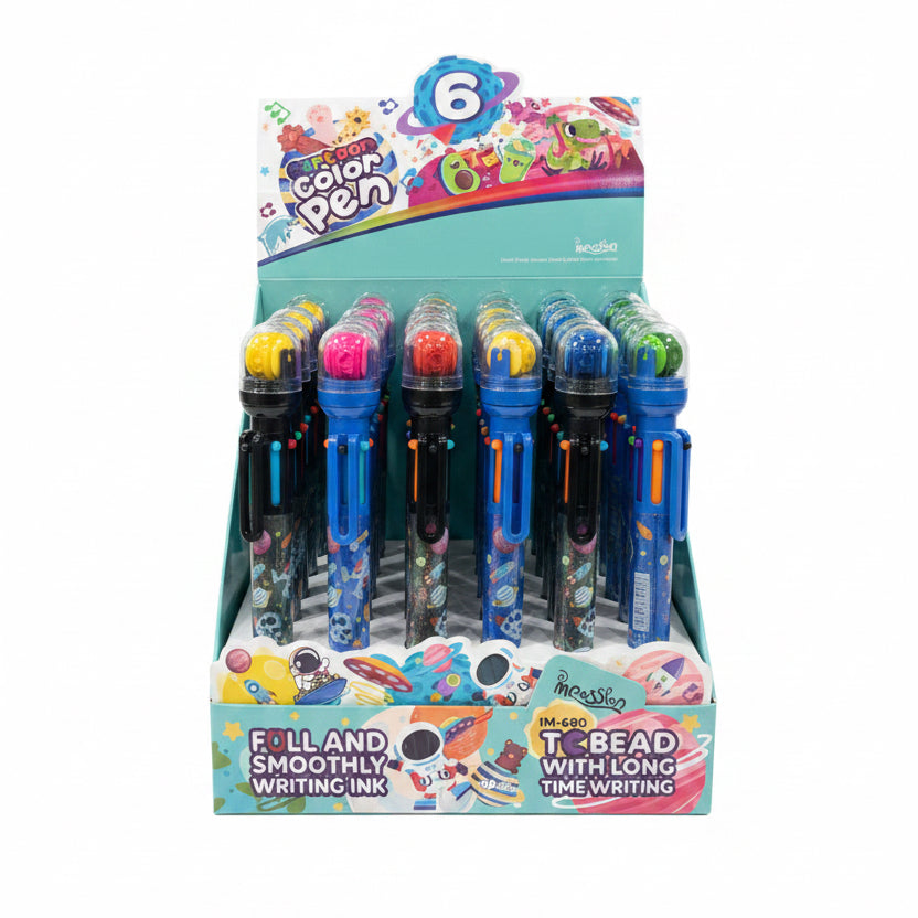 Space Multicolor Pen with roller stamp