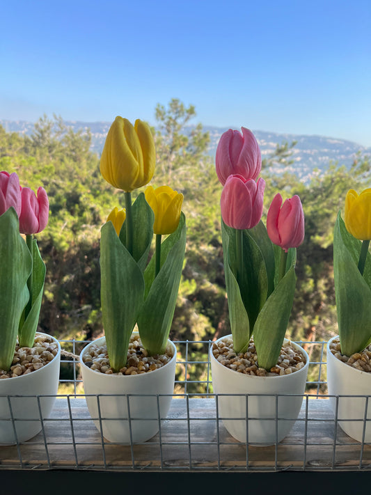 Artificial Tulip Pot