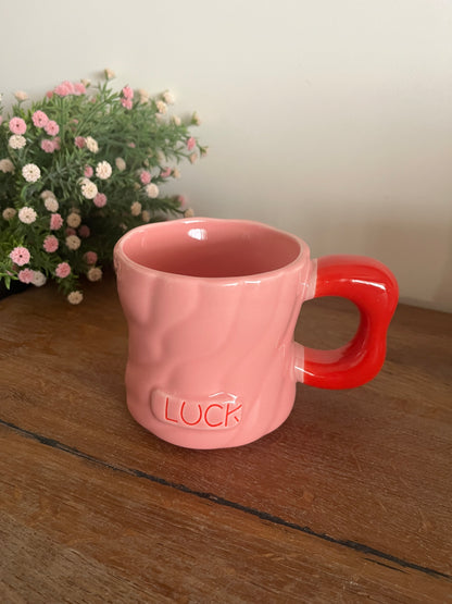 Pink & White Coffee mugs